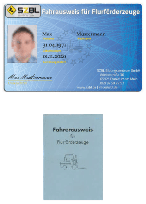 Fahrausweis für Flurförderzeuge